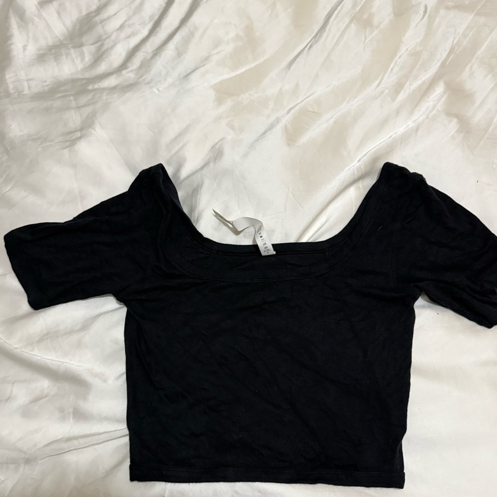 lululemon athletica Black Crop Top Size 8